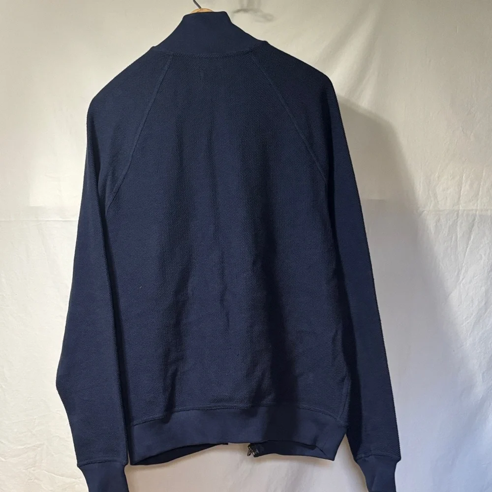 J. Crew Men's Navy Zip-Up Sweater - Picture 4 of 5
